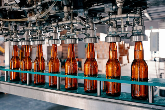 Beer,Bottles,Filling,On,The,Conveyor,Belt,In,The,Brewery