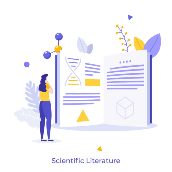 Student,,Scientist,Or,Researcher,Reading,Book,Or,Publication.,Concept,Of