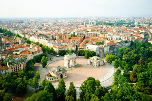 Beautiful,Panoramic,View,Of,Milan